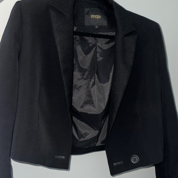 Maje cropped single-breasted blazer. Size 38 - Picture 3 of 8